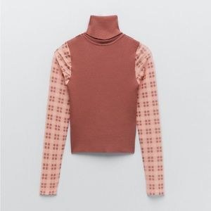 Zara Knit with Sheer sleeves